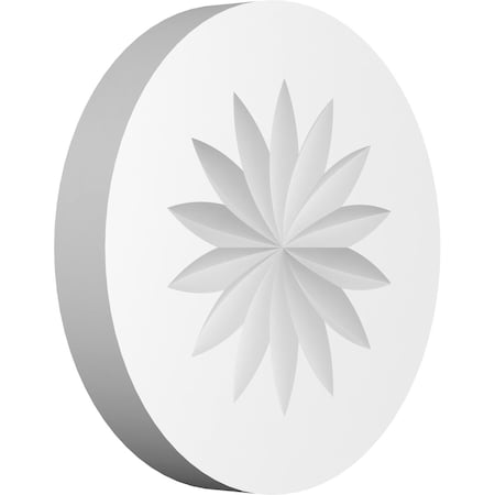Ekena Millwork Standard Grayson Flower Rosette With Square Edge, 7"W x 7"H x 1"P ROSP070X070X100GRY09